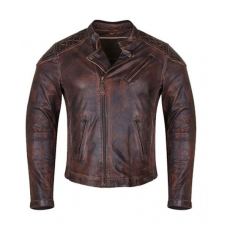 Mileage HMM521VB Vintage Diamond Leather Jacket
